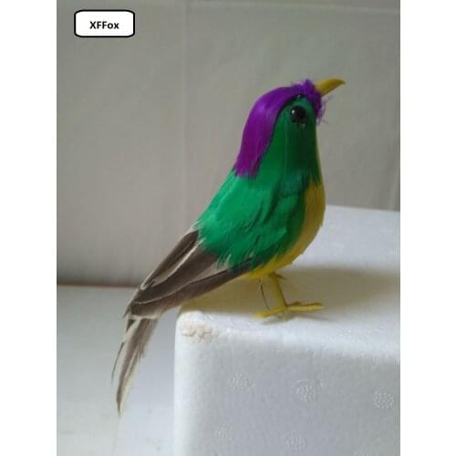 Mini real life green bird model foam&feather simulation vivid bird doll gift about 12cm xf0856