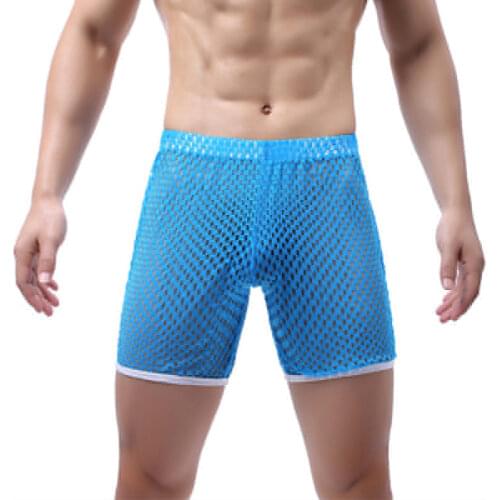 Mens pajamas pijama hombre mens shorts sleepwear see through mesh underwear men breathable pyjama homme ropa interior hombre