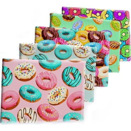 Cake Doughnut Pattern Printed Bullet Textured Liverpool Patchwork Tissue Kids home textile 50*145cm