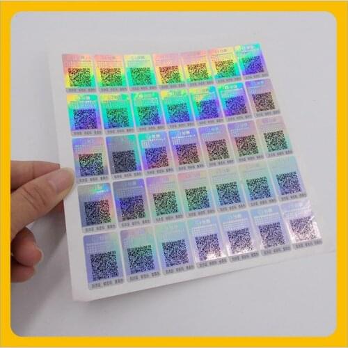 Custom hologram stickers WARRANTY VOID IF REMOVED security Original Silver laser Holographic label printing