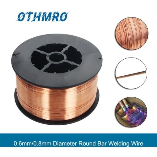 High Quality CO2 Welding Wire 600g/pcs 1000g/pcs Brass Yellow Color 0.6mm/0.8mm Diameter Wire Round Bar Welding Wire 1pcs