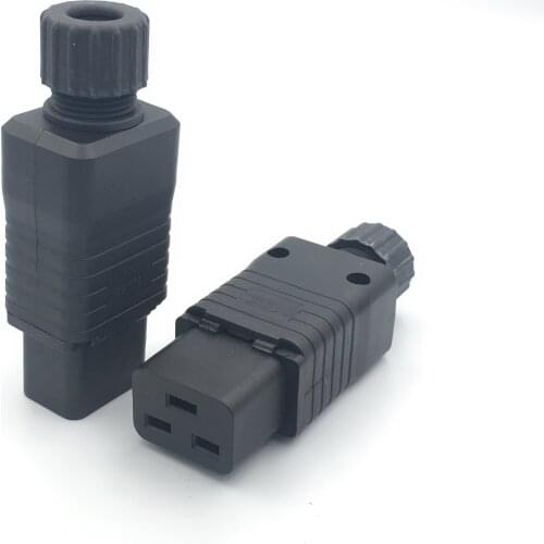 IEC PDU UPS 16A 250VAC 320 C 19 plug, IEC C19 DIY plug, conector de alimentacao IEC conector IEC 320 C19 C19 Plugue femea Conect