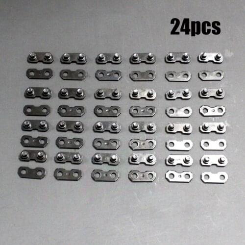24Pcs 3/8'' Chain Link Repair Preset Straps For Chainsaw Preset Straps Garden Tool Practical