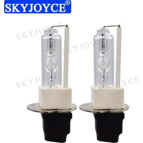 SKYJOYCE AC 12V 35W 3000K Yellow H3C Ceramics HID Bulb For 35W HID Kit H3 3000K 4300K 6000K 55W H3C HID Bulb Metal Holder Base