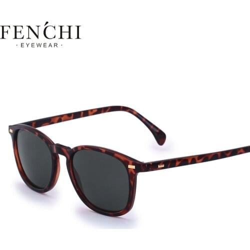 FENCHI Mens Sunglasses Polarized Sun glasses Square Men Women Vintage Retro Brand Designer Sun glasses UV400 очки oculos