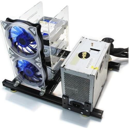 Multiple hard disk cooling rack ATX power bracket HDD 3.5 mechanical hard disk external bracket idle power rack