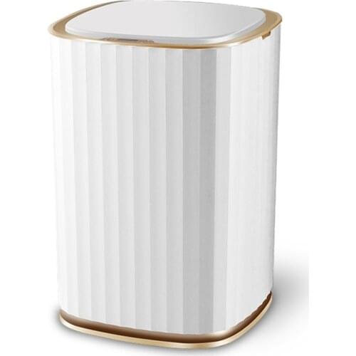 KONCO 12L/15L Smart Trash Can Automatic Sensor Dustbin USB Charging Rubbish Can Touch Sensor Garbage Bucket For Kitchen Bathroom