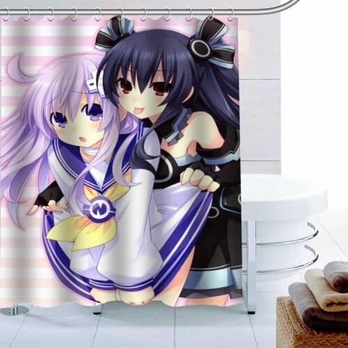 Custom Sexy Anime Girls Anime Shower Curtain Waterproof Fabric Bath Curtain 180X180cmPolyester Fabric Bathroom Curtain