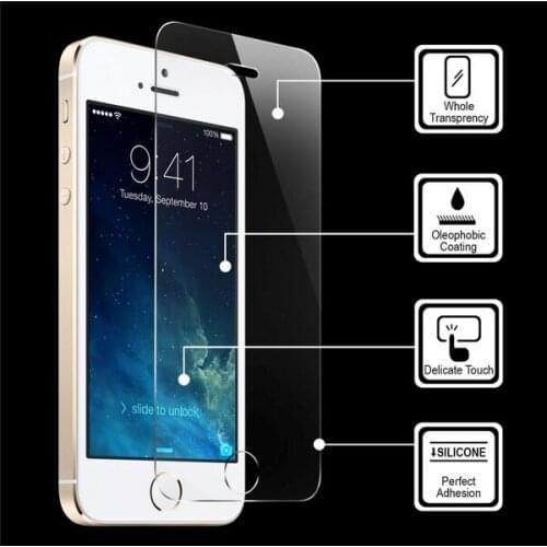 9H 0.26mm HD Premium Tempered Glass for IPhone 12 11 Pro Xs Max XR X 8 7 6 Plus 5 Screen Film Protector Front Back Option 100pcs