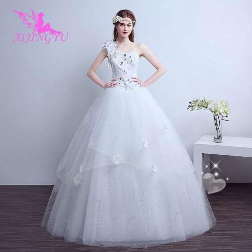 AIJINGYU Dress Women Vintage Bridal 2021 Royal Butterfly Weeding For Bride SunGown Wedding Gowns Online Shopping