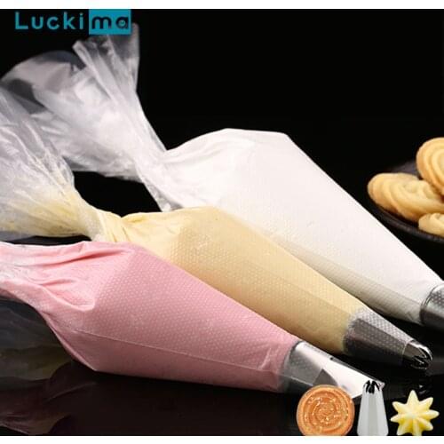 100pcs Thicken Disposable Pastry Bag Small/Large Size Piping Bag for All Size Nozzles Cake Cream Bag Bakeware Tool Fast Shipping