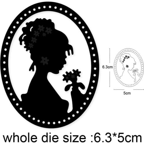 2020 Craft dies Girl Mirror Frame Metal Cutting Dies for Diy Scrapbooking dies Embossing Die Cuts Paper Card Album Stencils dies