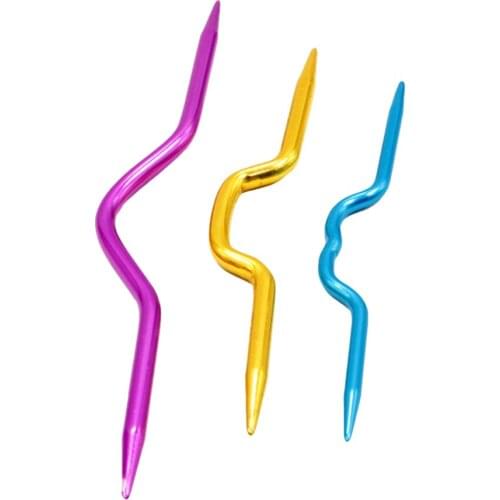 3pcs Aluminum Cable Stitch Knitting Holders Needles for DIY Sewing Knitting