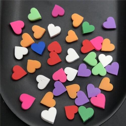 60g Heart Polymerclay,Soft Clay Sprinkles for Kids Diy/Craft Diy Making/Nail Art/Scrapbook Decoration/Craft Filler