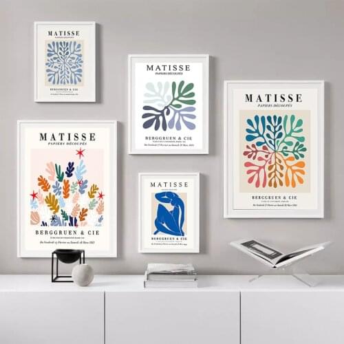 Abstract Vintage Canvas Paintings FLORID Henri Matisse Posters Minimal Exhibition Prints Wall Art Pictures for Living Home Decor