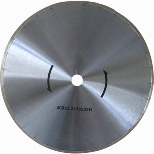 DB74 D400mm Fish Hook Diamond Circular Saw Blades for Tiles Porcelain Continuous Segments Ceramic Cutting Disc One Piece