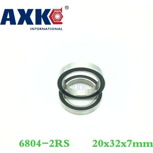 Axk (10pcs) The Rubber Sealing Cover Thin Wall Deep Groove Ball Bearings 6804-2rs 20*32*7 Mm