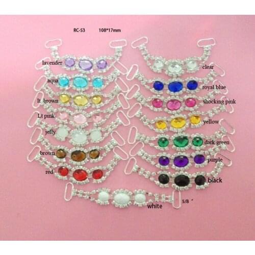 Free shipping 10PCS acrylic rhinestone connector can choose colors RC-53