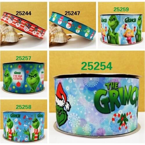 Free shipping 50 yard cartoon printed grosgrain ribbon 25259