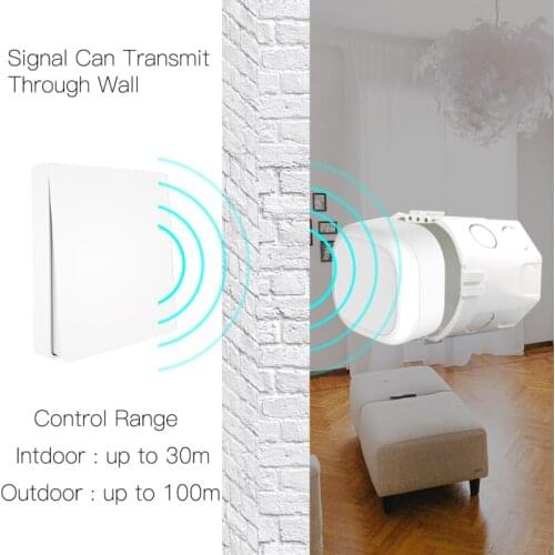 1 Pcs RF433 Wireless Switch No Battery Remote Control Wall Light Switch Self Powered No Wiring Needed Wall Panel Transmitter