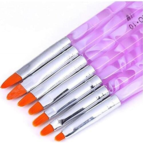 BGVfive Manicure Tools Kit Nail Art Brush Pens Nail Brushes UV Gel Nail Polish Painting Drawing Brushes Set 7pcs/set