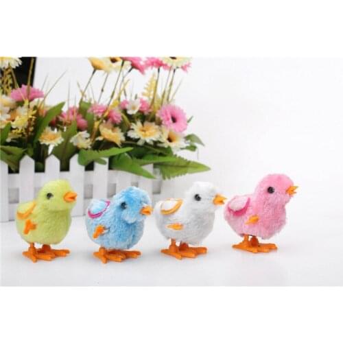 Cheap Funny Easter Christmas Party Gift Jumping Chick Toy Plush Chicken