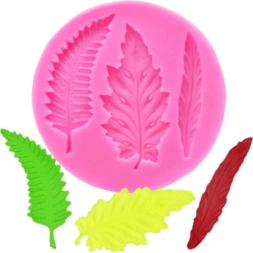 DIY Tree Leaf Fondant Mold Silicone Mold Cake Decorating Tools Baking Accessories Cake Tools 3D Leaves Cake Mould
