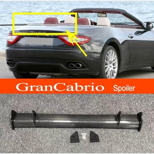 For Maserati GranCabrio Real Carbon Fiber GT-style Car-styling Sporty Rear Trunk Wing Spoiler