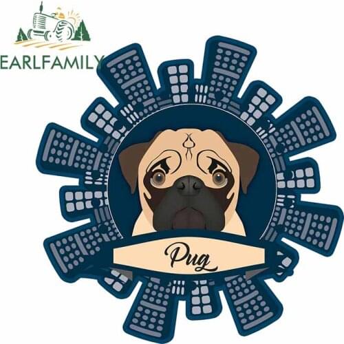 EARLFAMILY 13cm x 12cm For Dog Colored Cute Car Accessories Stickers Fashion Decal Occlusion Scratch Waterproof Decoration