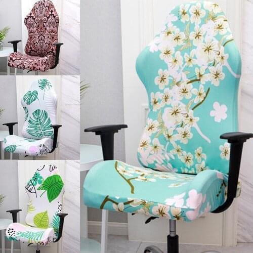 Stretch Printed Universal Home Office Computer Gaming Chair Cover Swivel Armchair Slipcover Gamer Chair Decorative Protector