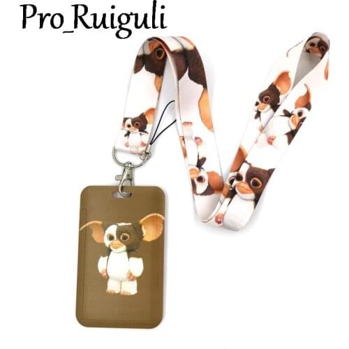 Gremlins Gizmo Lanyard Credit Card ID Holder Bag Student Women Travel Card Cover Badge Car Keychain Decorations