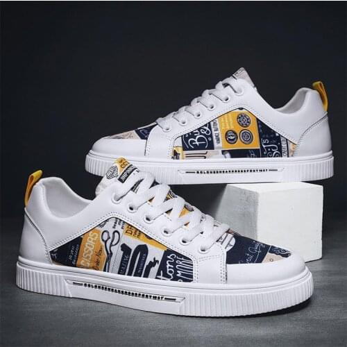 Large Size Autumn PU Leather Basket Man Sneakers Mens Sport Shoes Men Running Shoes Women Sports Shoes Men Walk White GMD-0937