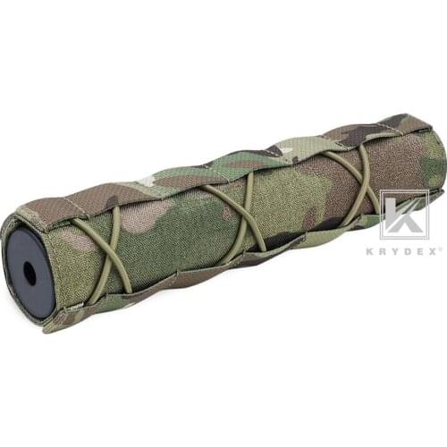 KRYDEX 22CM Muffler Protective Case Tactical Shooting Suppressor Nylon Silencer Protector Cover For Surefire FA762K Accessory MC