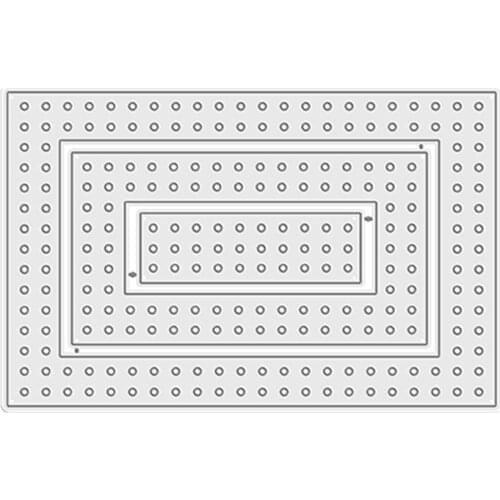 2021 New Nesting Dotted Rectangles Metal Cutting Dies for DIY Scrapbooking Decor and Card Making Paper Craft Embossing No Stamps
