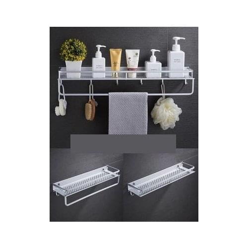 Punch-Free Bathroom Shelf Wall-Mounted Toilet Storage Shelf Bathroom Single-Layer Wash-Top Mirror Front Frame