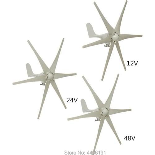 Potable Home Use Wind Generator 800W 6 Blades Wind Power Turbine with Waterproof Controller 12V 24V 48V