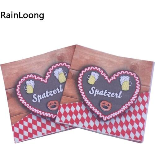 [RainLoong] Drink Paper Napkins Festive & Party Supplier Tissue Napkins Decorations Guardanapo 33cm*33cm 1 pack (20pcs/pack)