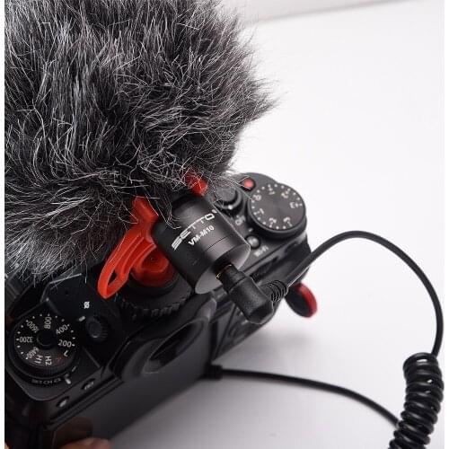 SETTO VM-M10 Camera Video Microphone Shotgun Mic for Zhiyun Smooth 4 DJI OSMO DSLR Camera for iPhone7 X Andriod Smartphone
