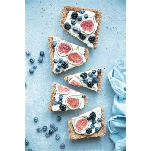 Vintage Blueberry Dessert Metal Tin Sign 8x12 Inch Home Kitchen Restaurant Bar Pub Wall Decor