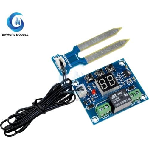XH-M214 12V Soil Humidity Sensor Controller Irrigation System Automatic Watering Module Digital Display Humidity Controller Red