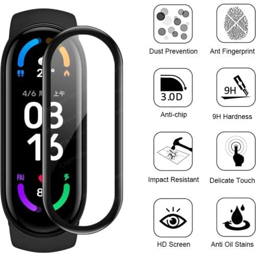 1/2/3/5Pcs 3D Protective Glass for Xiaomi Mi Band 4 5 6 Screen Protector for Miband 6 5 Cover Smart Watchband 4 band6 Soft Film