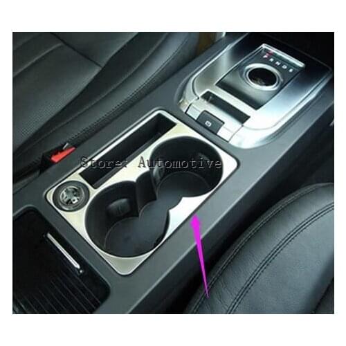 1* Chrome Matte Inner Front Water Cup Holder Panel Frame Cover Trim For Land Rover Discovery Sport 2015 2016 2017 Car styling