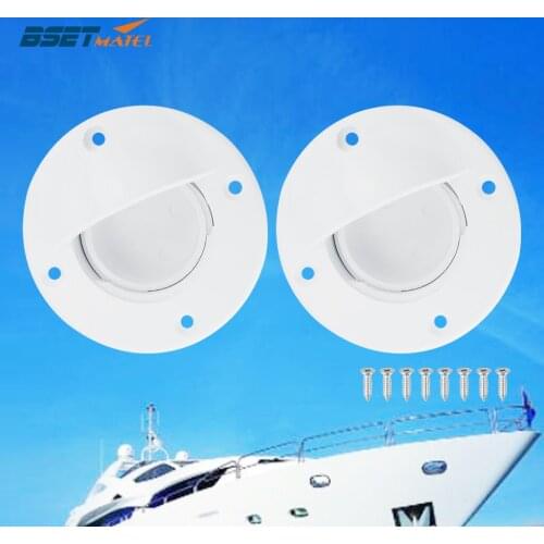 2PCS/Lot Universal White Nylon Marine Boat Transom Deck Mount Drain Scupper Valve Screw Cap Bung Stopper Replacement Accessories