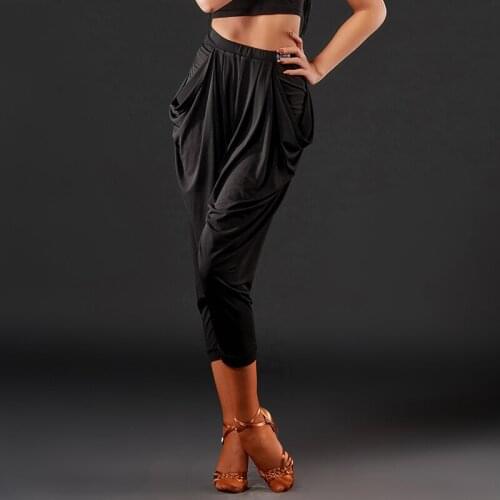 2020 Latin Dance Costumes Harem Pants Ladies Latin Ballroom Modern Dance Pants Women Practice Clothes Competition Pants DQS4960