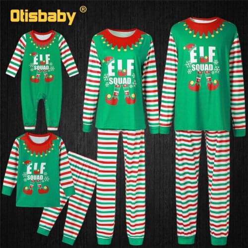 2021 Christmas Costume for Family Matching Clothes New Year Womens 0-12 Years Children Boy Girls Sleepwear Baby Clothing Sets