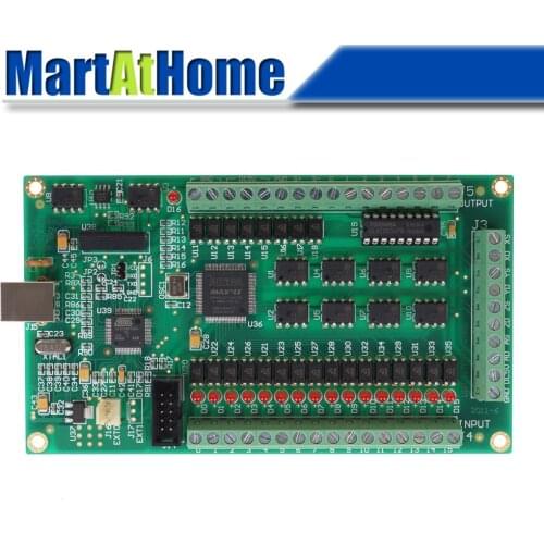 Argedo New 4 Axis CNC USB Card Mach3 200KHz Breakout Board Interface Card Support Windows7/8 #SM393 @SD