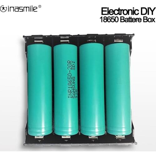 ABS 18650 Black Power Bank Cases 1X 2X 3X 4X 18650 High quality DIY battery box 1 2 3 4 Slot Batteries Container With Hard Pin