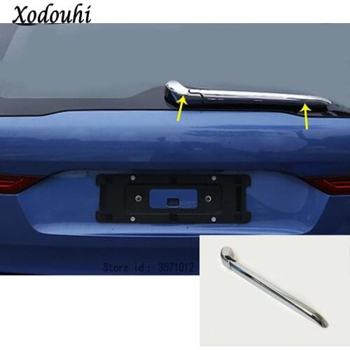 For Volvo XC60 2018 2019 2020 Car Styling Rear Back Glass Wiper Wash Nozzle ABS Chrome Frame Trim Tail Window Accessory Stick