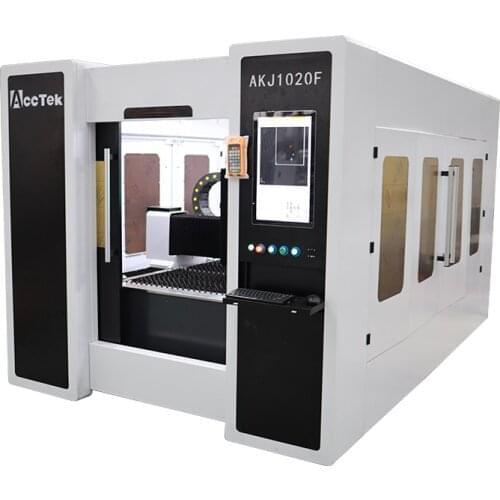 Good Quality Full Cover Fiber Laser Metal Steel Cutting Machine Mini 1020 1390 Size