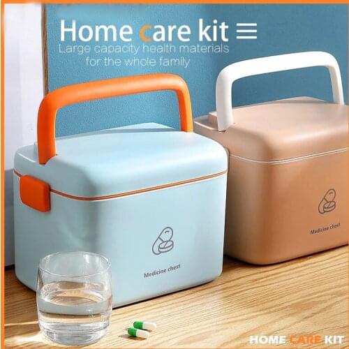 Medicine Box Household Large Capacity Family Small First Aid Box Full Set of Medicine Storage Box Large Portable Emergency